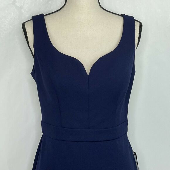 Joanna Chen New York Blue Sleeveless Sheath Dress NWT Size 6 - Picture 3 of 9